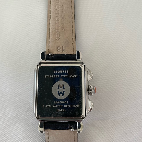 Michele Deco Diamond Chronograph Watch - Diamond bezel, Stainless Steel/3 Straps - Picture 3 of 4